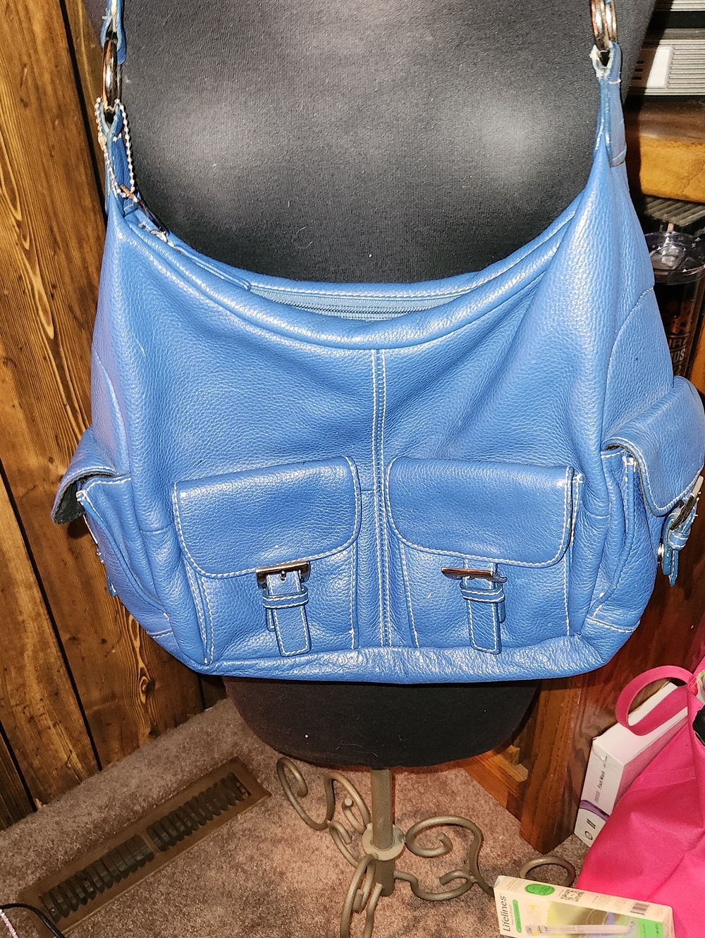 Tignanello Blue Leather Bsg